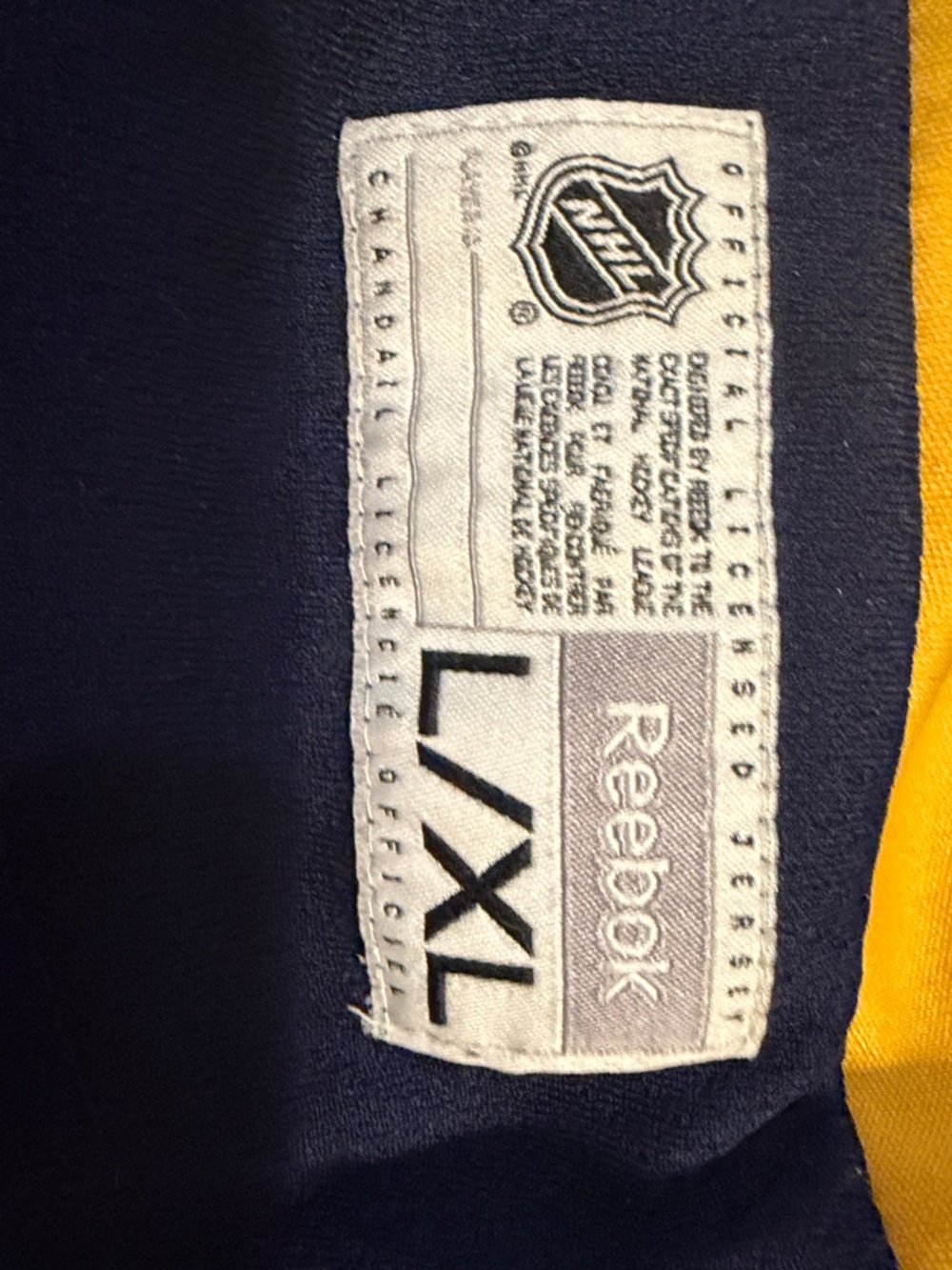 Reebok Blue & Yellow St. Louis Blues Hockey Jersey - Picture 2 of 4
